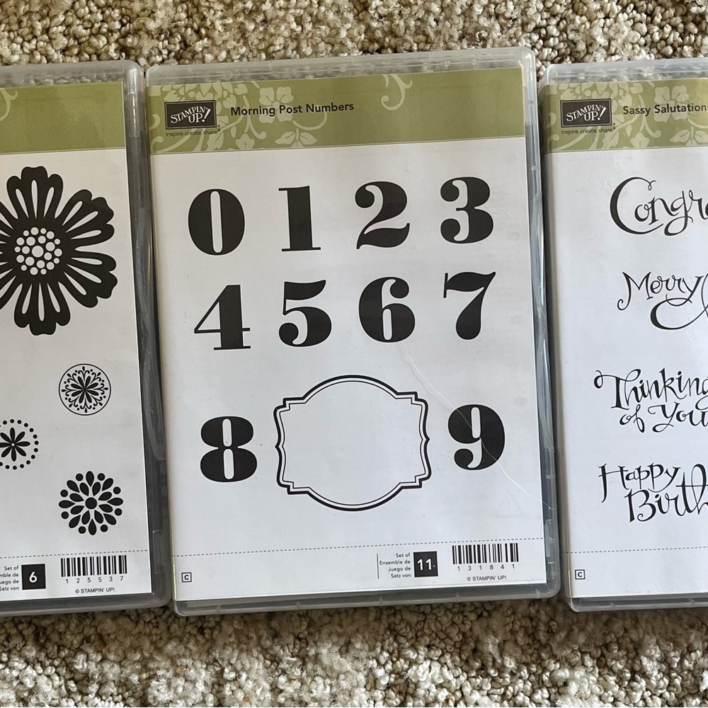 Stampin' Up! Black Classic Number Stamps